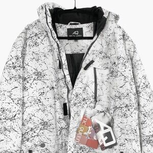 NEW Arctic Queen Women's XXXL Insulated Winter Jacket Coat Hooded White Black‎